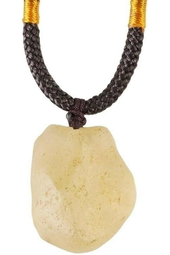 Real Libyan Desert Glass Necklace,Golden Desert Glass Meteorite Necklace