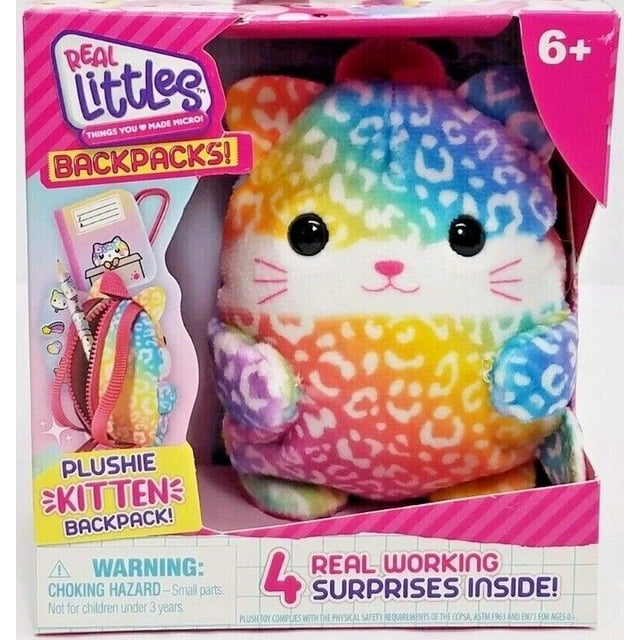 Real Littles Backpacks Plushie Kitten Backpack with 4 Surprises