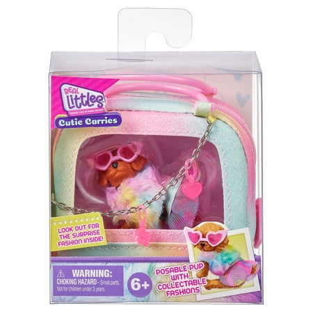 Real Littles, Collectible Micro Puppy Carrier with 1 Micro Puppy and 5 Micro Working Surprises Inside!, Colors and Styles May Vary, Ages 6+