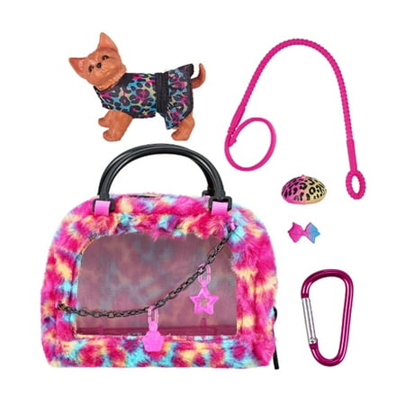 Real Littles, Collectible Micro Puppy Carrier with 1 Micro Puppy and 5 Micro Working Surprises Inside! - Yorkshire Terrier