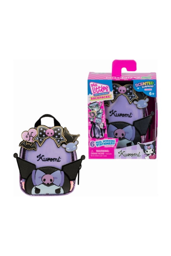 Real Littles Hello Kitty Mini Backpack Kuromi Edition 4" | Collectible Scented Bag