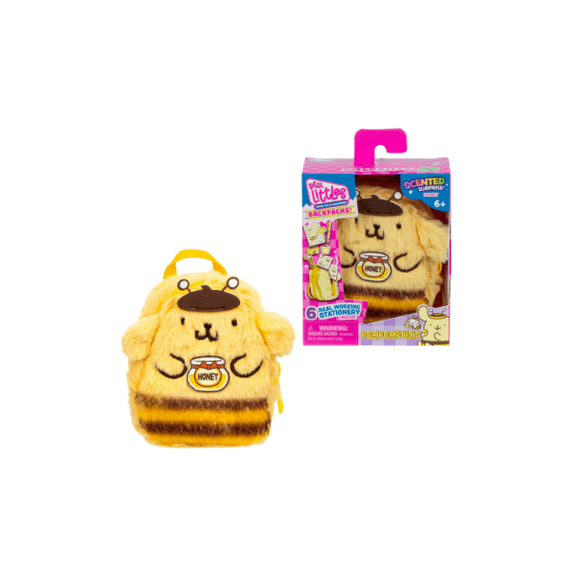 Real Littles Hello Kitty Mini Backpack - Pompompurin Wheeled Nylon Backpack, Black