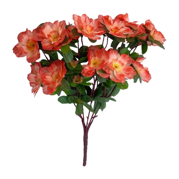 Real Looking Silk Azalea Bush, Versatile Handheld Flower Arrangement, Perfect for Bridesmaid Bouquets, Aisle Decorations, Table Centerpieces, 1 Azalea with 30 Heads