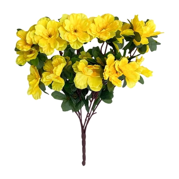 Real Looking Silk Azalea Bush, Versatile Handheld Flower Arrangement, Perfect for Bridesmaid Bouquets, Aisle Decorations, Table Centerpieces, 1 Azalea with 30 Heads