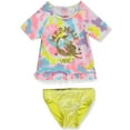 thumbnail image 1 of Real Love Baby Girls' 2-Piece Rashguard Swimsuit Set - yellow multi, 12 months (Infant), 1 of 3