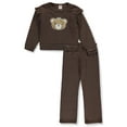 thumbnail image 1 of Real Love Girls' 2-Piece Bear Joggers Set Outfit Color: taupe Size: 5 - 6, 1 of 1