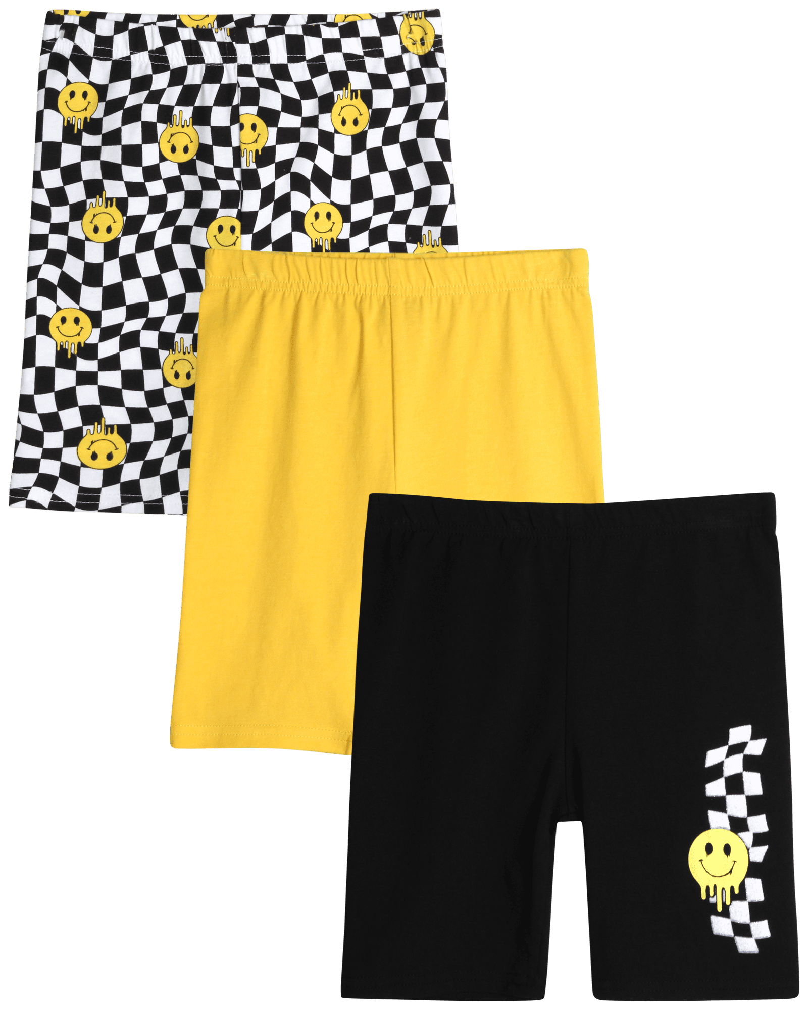 Real Love Girls' Active Shorts 3 Pack Cute Fashion Bike Shorts