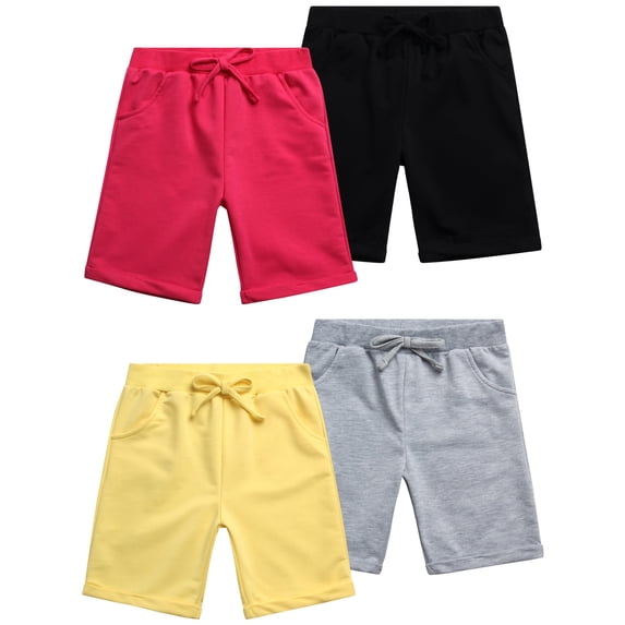 Real Love Girls Active Shorts Lightweight French Terry Bermuda Shorts with Elastic Waistband