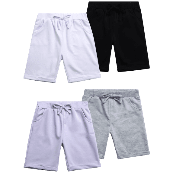 Real Love Girls Active Shorts Lightweight French Terry Bermuda Shorts with Elastic Waistband