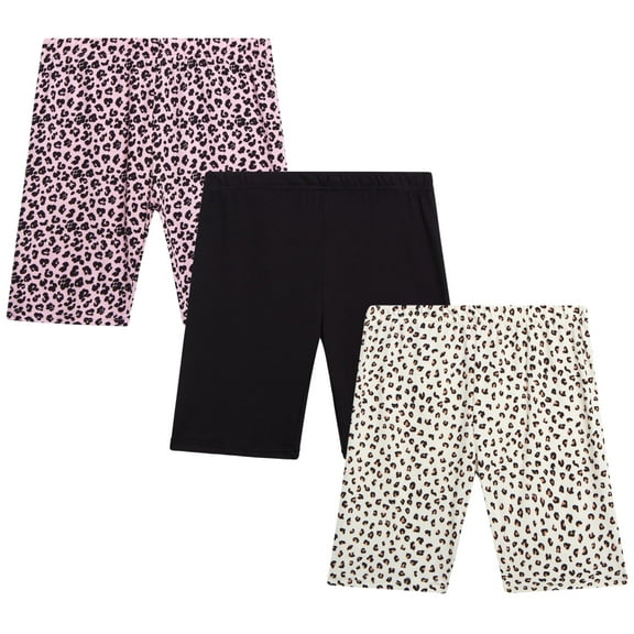 Real Love Girls' Bike Shorts - 3 Pack Super Soft Athletic Bike Shorts for Girls (Sizes: 7-16)