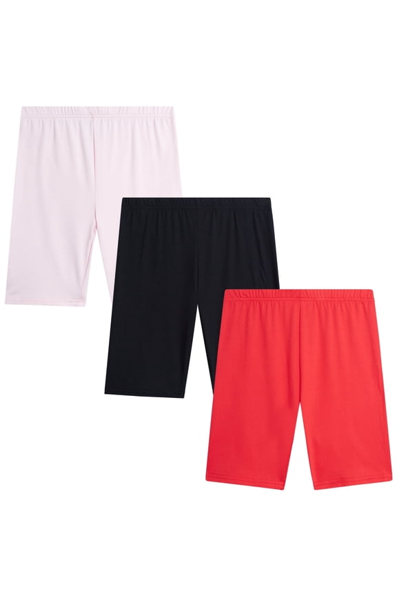 Girls' Bike Shorts - 3 Pack Super Soft Athletic Bike Shorts for Girls (Sizes: 7-16)