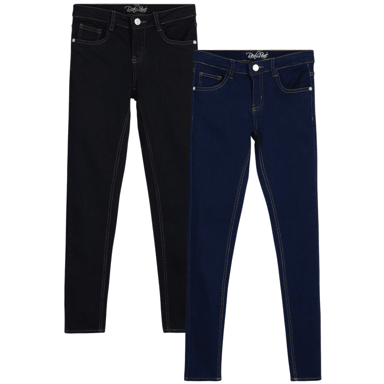 Real Love Girls Jeans 2 Pack Super Stretch Denim Skinny Jeans (Size: 7-16)  