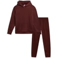 thumbnail image 1 of Real Love Girls Jogger Set Lightweight Basic Fleece Pullover Hoodie and Sweatpants 2 Piece, 1 of 7