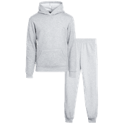 REAL LOVE Girls' Jogger Set - 2 Piece Basic Fleece Pullover Hoodie and Sweatpants (7-16)