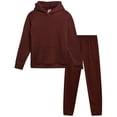thumbnail image 1 of Real Love Girls' Jogger Set - 2 Piece Basic Fleece Pullover Hoodie and Sweatpants (7-16), 1 of 7