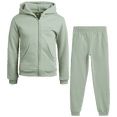 thumbnail image 1 of Real Love Girls Jogger Set - Fleece Zip Up Hoodie Sweatshirt and Sweatpants 2 Piece Activewear Set, 1 of 7