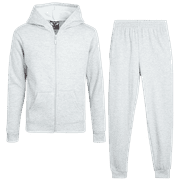 REAL LOVE Girls' Activewear Sets - 2 Piece Fleece Full Zip Hoodie Sweatshirt and Sweatpants (7-16)