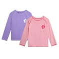 thumbnail image 1 of Real Love Girls' Rash Guard - 2-Pack Quick Dry Long Sleeve Swim Shirts for Girls (Sizes: 2T-16), 1 of 7