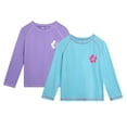thumbnail image 1 of Real Love Girls' Rash Guard - 2-Pack Quick Dry Long Sleeve Swim Shirts for Girls (Sizes: 2T-16), 1 of 7