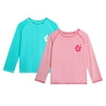 thumbnail image 1 of Real Love Girls' Rash Guard - 2-Pack Quick Dry Long Sleeve Swim Shirts for Girls (Sizes: 2T-16), 1 of 7