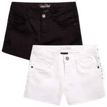 Real Love Girls' Super Stretch Twill Shorts (2 Pack)
