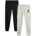 thumbnail image 1 of Real Love Girls' Sweatpants - 2 Pack Soft Fleece Casual Jogger and Cargo Pants for Girls (7-16), 1 of 7