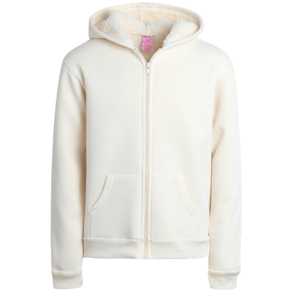 Real Love Girls' Sweatshirt - Super Soft Plush Sherpa Zip Up Hoodie Sweatshirt (7-16)
