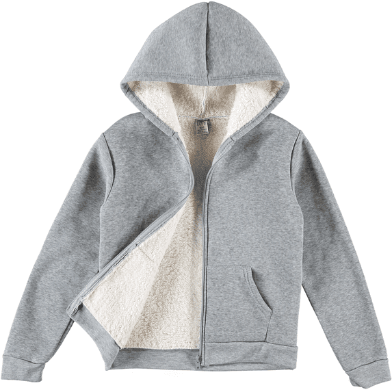 Real Love Girls' Sweatshirt - Super Soft Plush Sherpa Zip Up Hoodie Sweatshirt (7-16)
