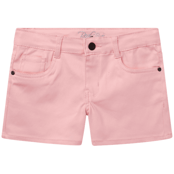 Real Love Girls' Twill Shorts - Super Stretch Twill Pull-On Casual Shorts (Sizes: 7-16)
