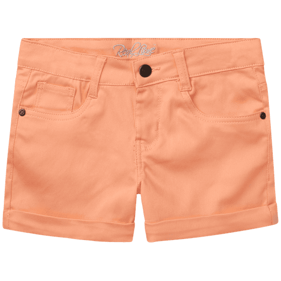Real Love Girls' Twill Shorts - Super Stretch Twill Pull-On Casual Shorts (Sizes: 7-16)