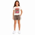 thumbnail image 1 of Real Love Girls Shorts Set Soft Breathable Knitted Short Sleeve Graphic Tees and Shorts 2 Piece, 1 of 7