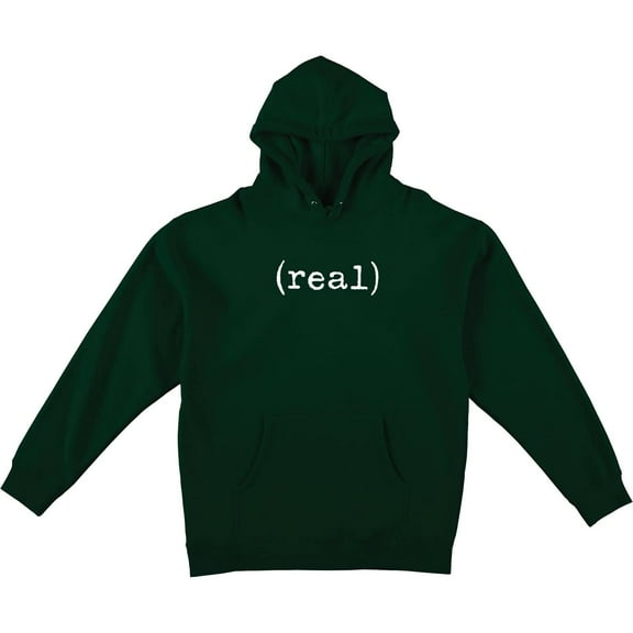 Real Lower Hoodie Sweatshirt Small Dark Green/White