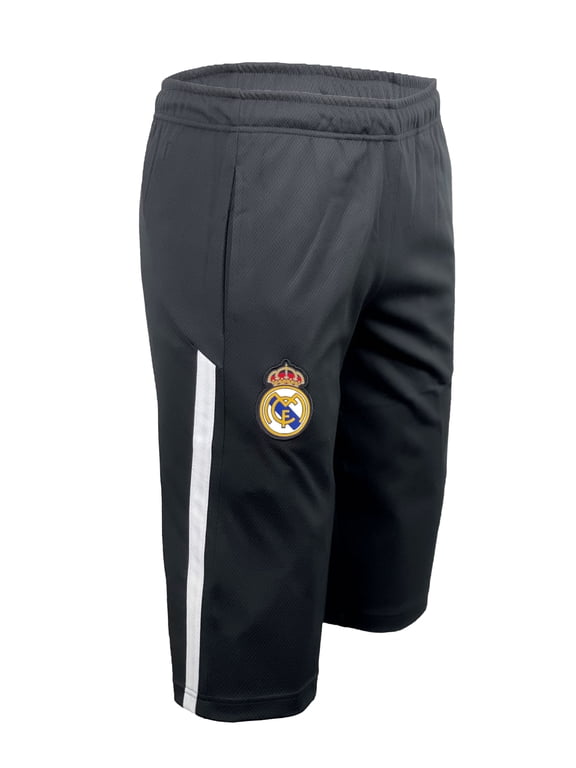 Real Madrid 3/4 Pants For Adults and Kids, Licensed Real M. Training Pants (YL)