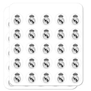 Real Madrid FC Crest Black and White Planner Calendar Scrapbooking Crafting Stickers