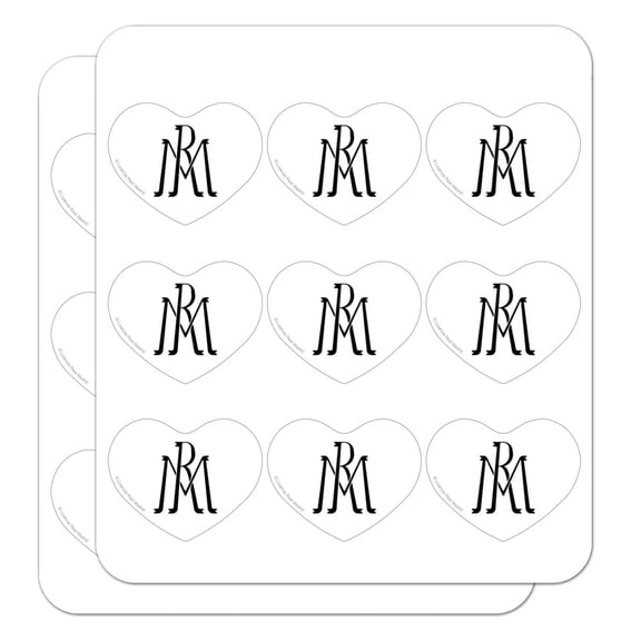 Real Madrid FC Legends Initials Heart Shaped Planner Calendar Scrapbook Craft Stickers