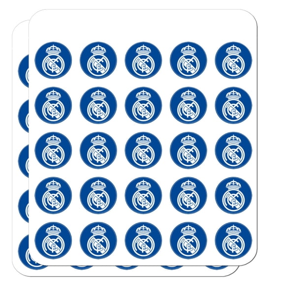 Real Madrid FC White Crest Planner Calendar Scrapbooking Crafting Stickers - 50 1" Opaque Stickers
