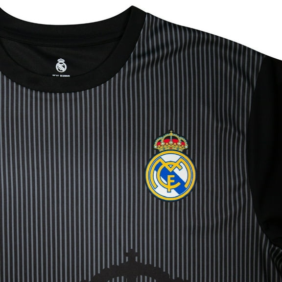 Real Madrid Official Licensed Sublimation Logo Poly Soccer Jersey - Navy, Large