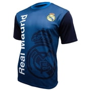 Real Madrid Official Licensed Sublimation Logo Poly Soccer Jersey - Navy, Large