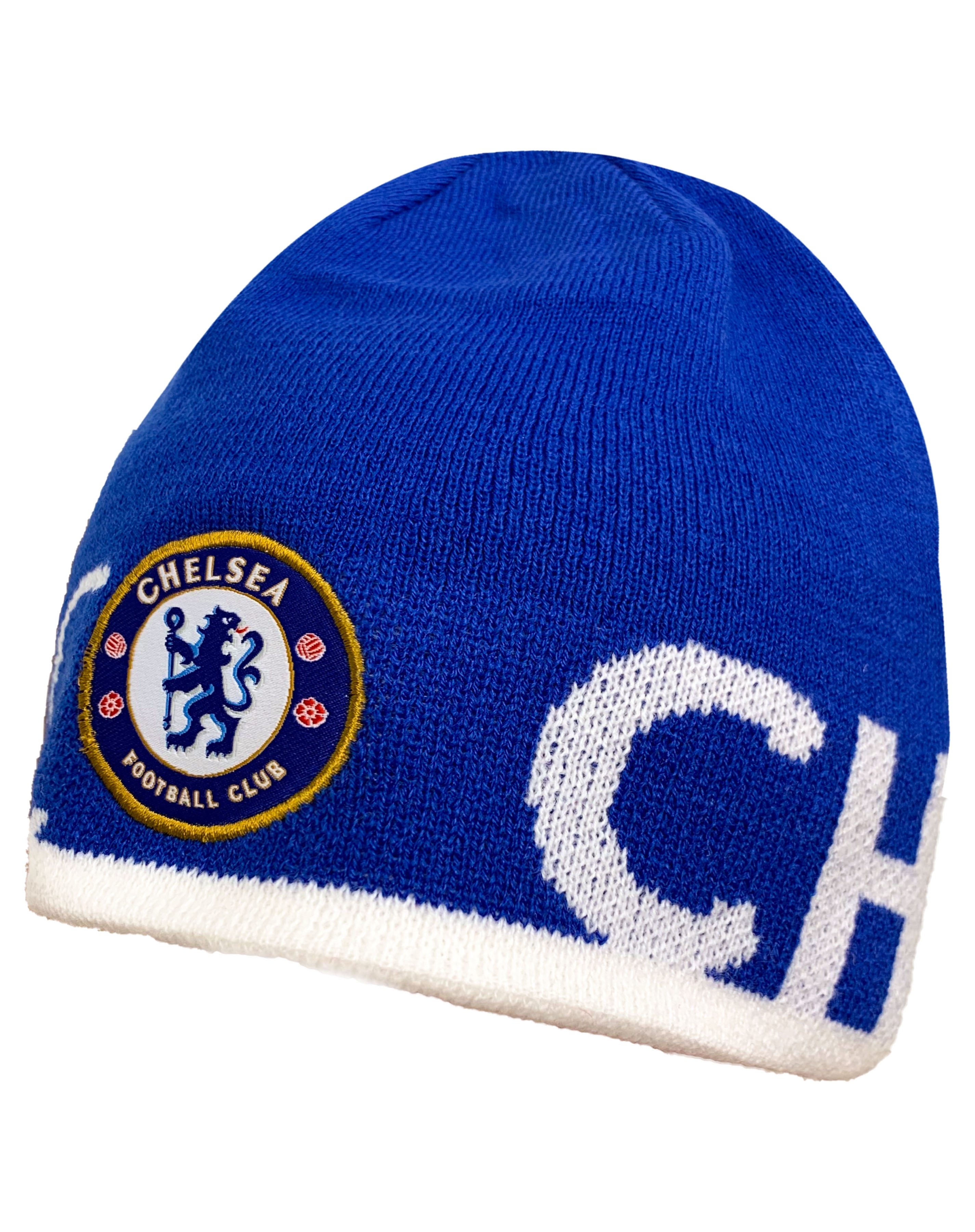 リバーシブルチェルシー（CHELSEA）ビーニー 青白 Chelsea Premier League