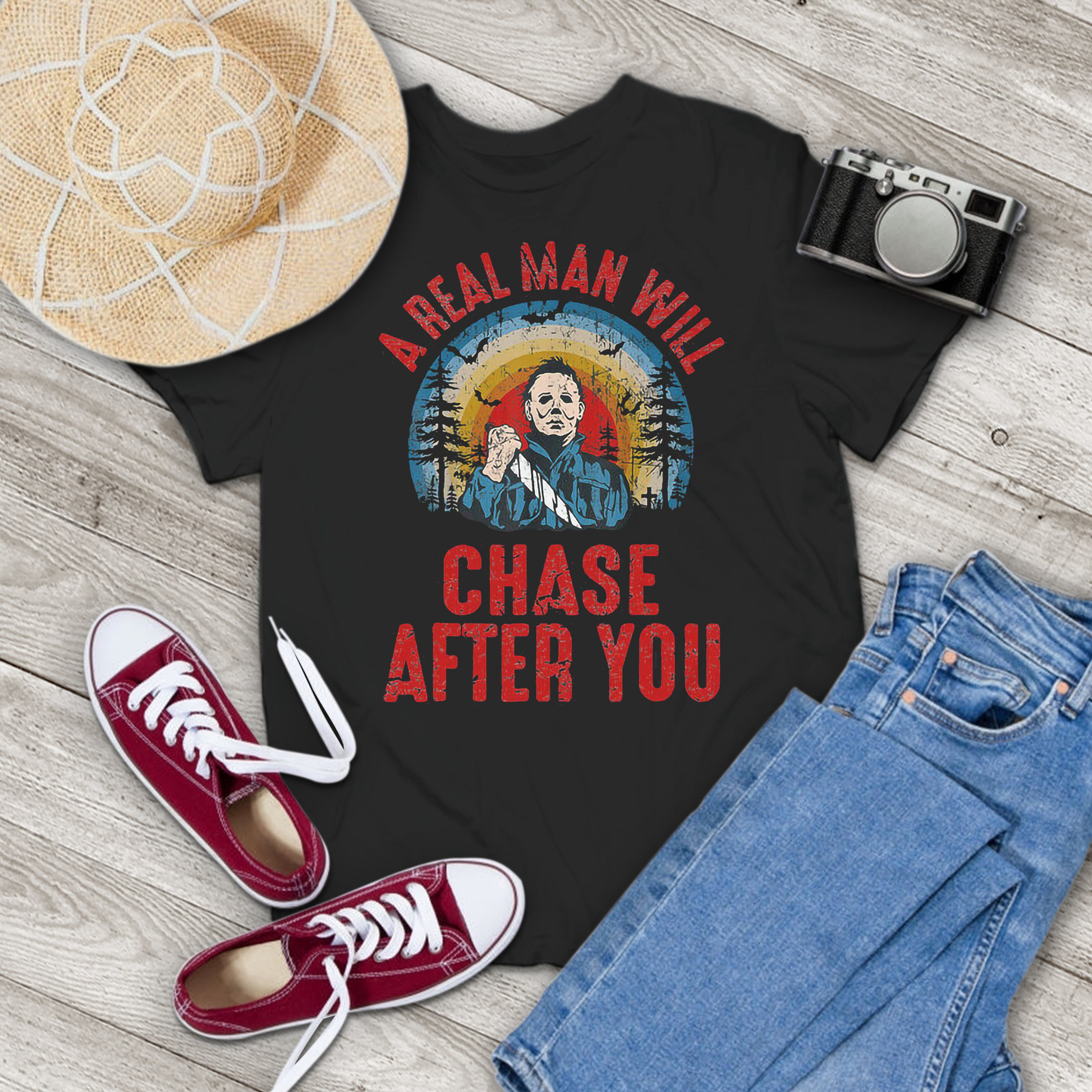 A Real Man Chase After You Halloween Horror SVG Cutting Files...