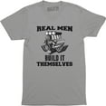 thumbnail image 1 of Real Men Build Themselves Mechanic Garage Men's T-Shirt, 1 of 4