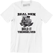 Real Men Build Themselves Mechanic Garage Mens T-Shirt