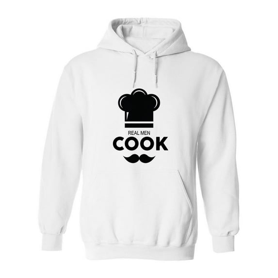 Real Men Cook Hoodie Men -SPIdeals Designs, Male Small