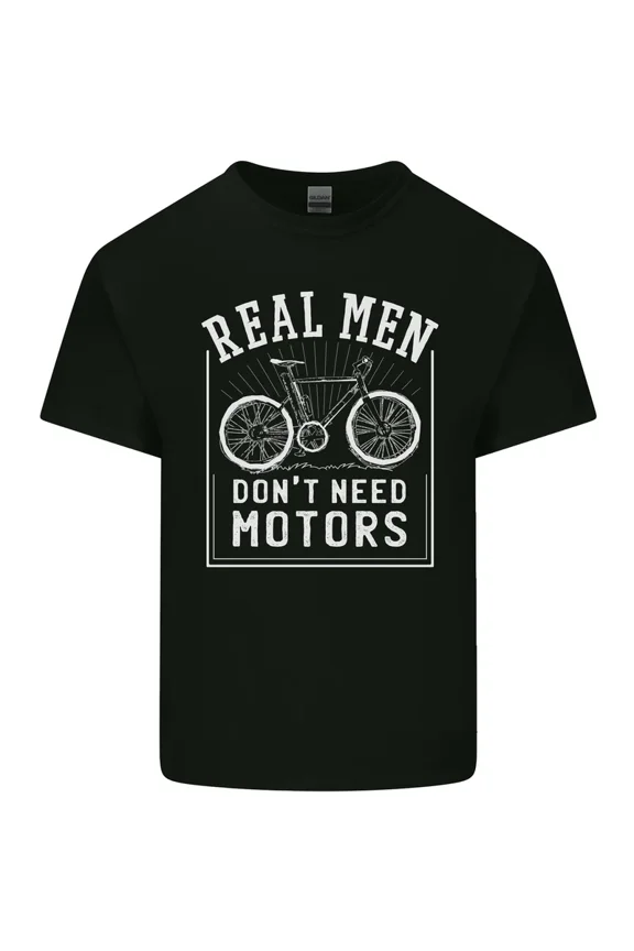 Real Men Do Not Need Motors Soft Breathable Cotton Graphic Tee Shirt,for unisex up to 5XL