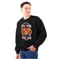 thumbnail image 1 of Real Men Fight Fire Firefighter Men's Big & Tall Crewneck Sweatshirt Brisco Brands 2X, 1 of 5