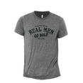 thumbnail image 1 of Real Men Go Bald Men's Modern Fit Fun Casual T-Shirt Printed Graphic Tee Heather Grey Medium, 1 of 3