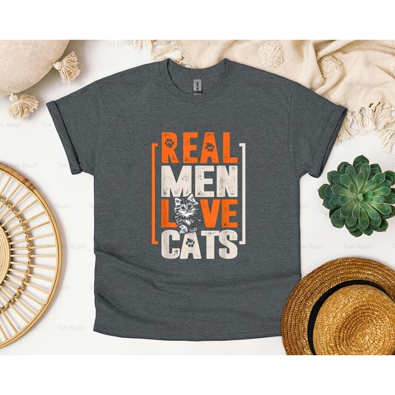 Real Men Love Cats Funny Animal Lover Pet Gift, Humor, Kitty, Feline,T-Shirt, SW, Hoodie Unisex, up to 5XL