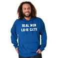 thumbnail image 1 of Real Men Love Cats Funny Pet Owners Hoodie Sweatshirt Women Men Brisco Brands M, 1 of 6