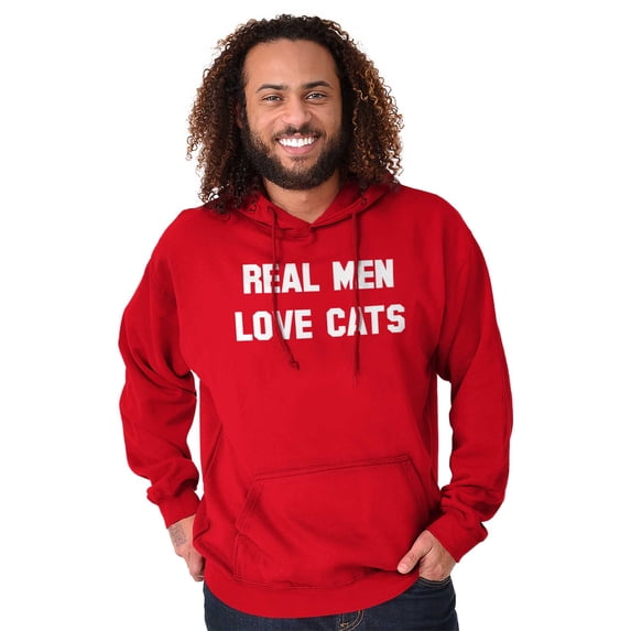 Real Men Love Cats Funny Pet Owners Hoodie Sweatshirt Women Men Brisco Brands X