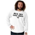 thumbnail image 1 of Real Men Love Jesus Christian Men's Long Sleeve Tee T Shirt Brisco Brands S, 1 of 6